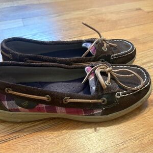 Sperry Angelfish Brown Suede Boat Shoes
